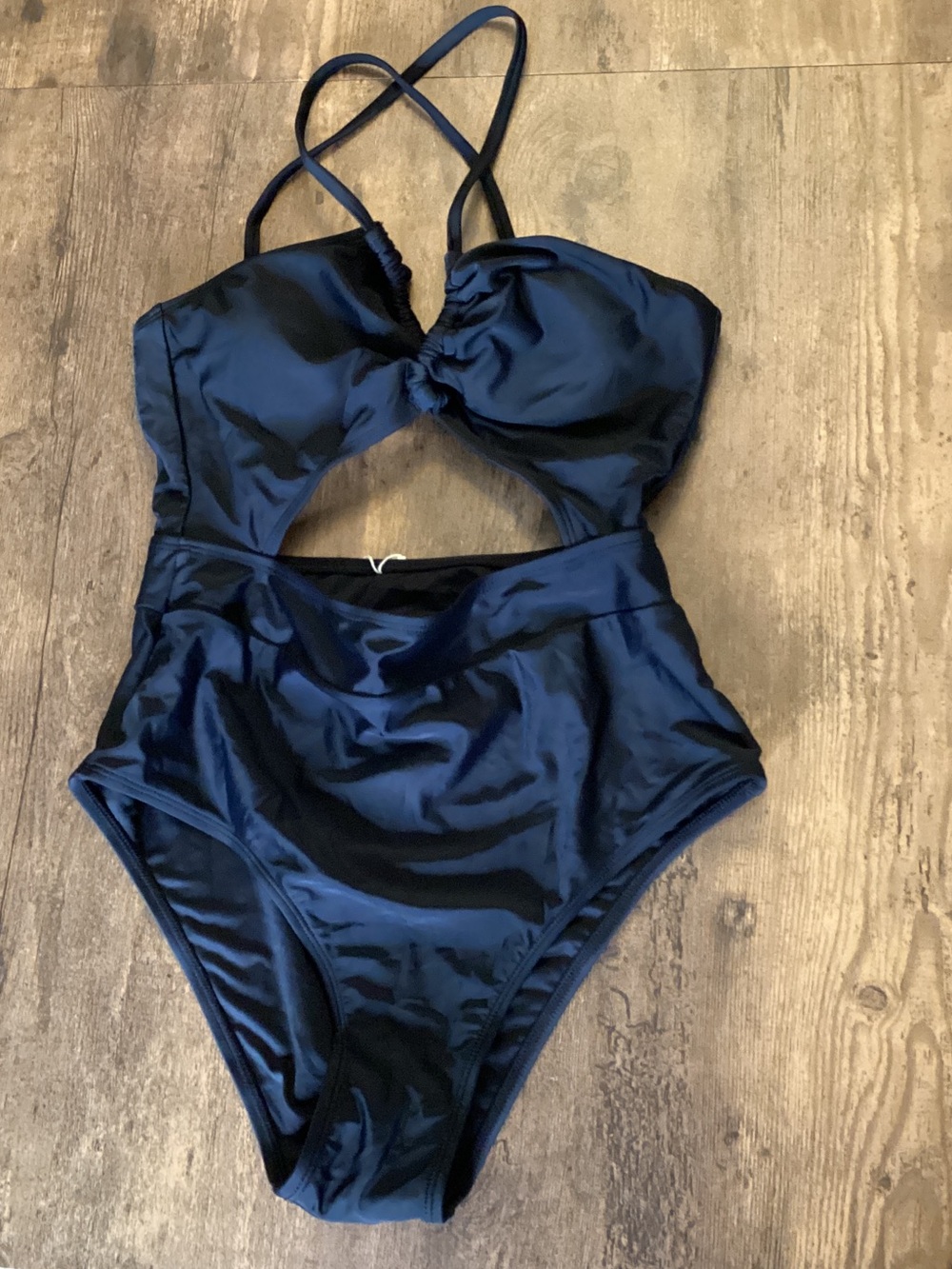Cupshe Black Cutout One-Piece Size Small